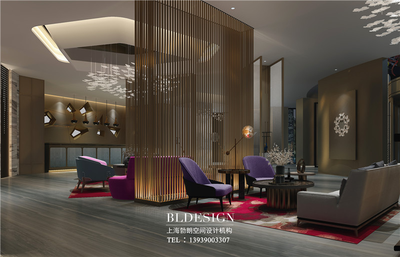 鄭州斯威特精品主題酒店大堂休息區(qū)設(shè)計效果圖