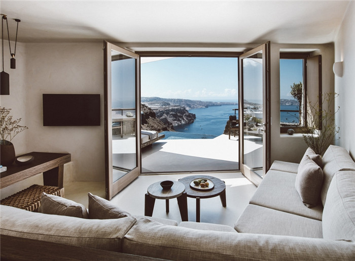 白色極簡風(fēng)圣托里尼島Vora別墅式酒店設(shè)計(jì)方案