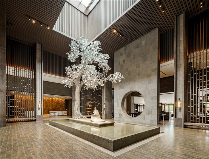 新儒風(fēng)五星級酒店設(shè)計  曲阜JW萬豪酒店大堂景觀設(shè)計賞析
