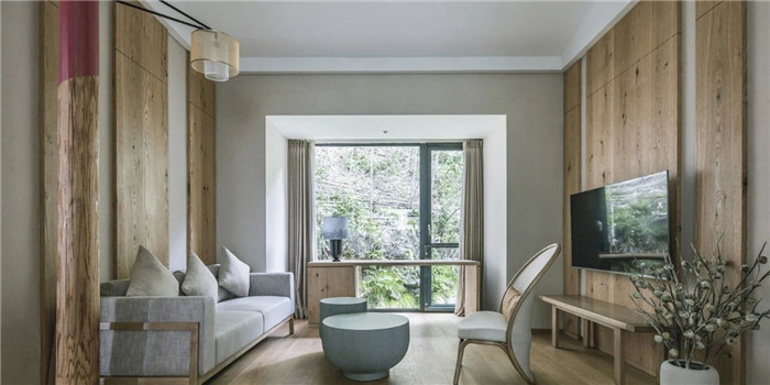 竹編藝術(shù)  省錢又有藝術(shù)感的特色民宿套房客廳設(shè)計方案