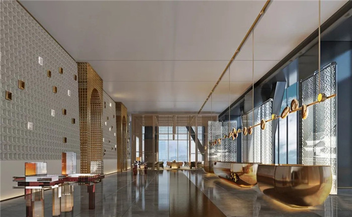 知名酒店設(shè)計公司楊邦勝新作：南京金鷹G酒店大堂接待臺設(shè)計