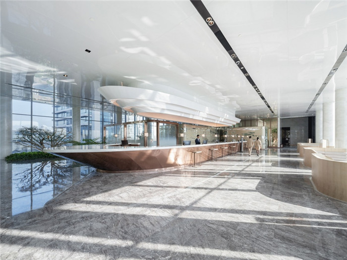 重慶來福士洲際酒店大堂接待臺(tái)設(shè)計(jì)方案