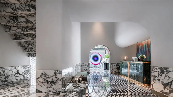 酒店大堂接待區(qū)設(shè)計(jì)-Art Deco復(fù)古懷舊風(fēng)音樂(lè)主題精品酒店設(shè)計(jì)案例