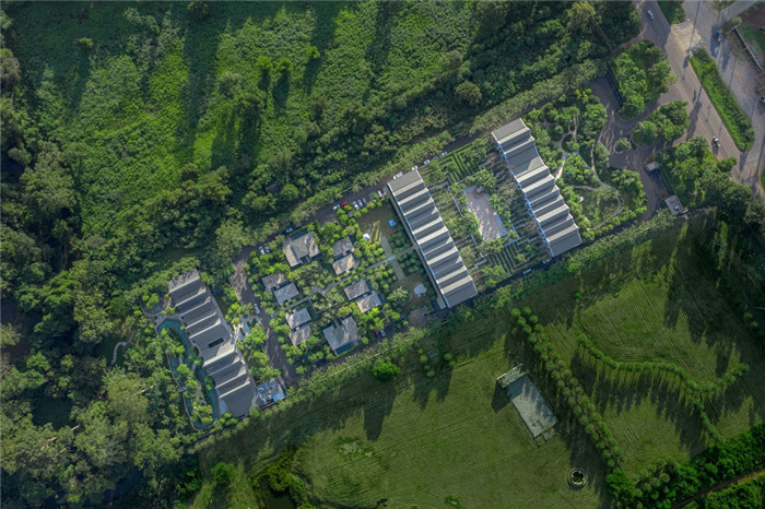 酒店鳥瞰圖-沉浸在奇妙自然中的仙境森林主題度假酒店設(shè)計案例 酒店鳥瞰圖-沉浸在奇妙自然中的仙境森林主題度假酒店設(shè)計案例
