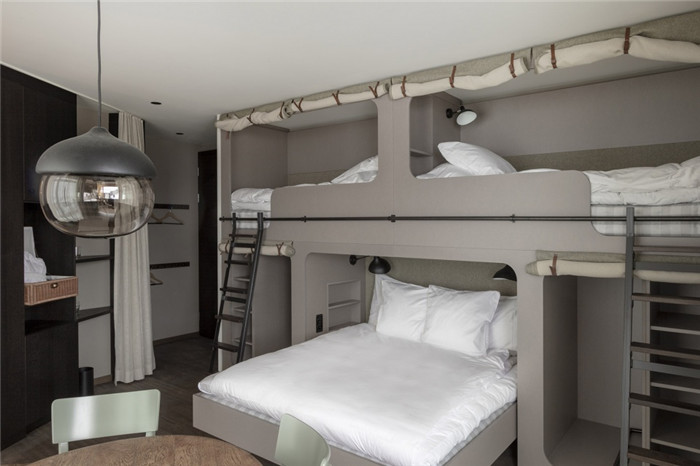 多人客房設計-可持續(xù)理念下的滑雪場原生態(tài)度假酒店設計案例