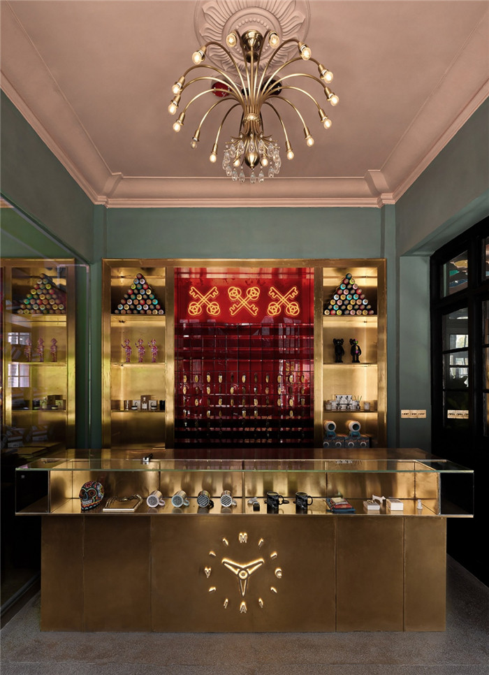 酒店大廳接待臺設(shè)計-杭州ARTDECO復(fù)古風(fēng)精品酒店改造設(shè)計方案