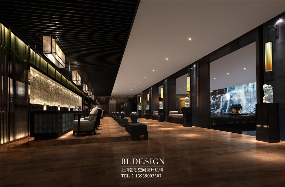 接待大廳設計-北京曲水蘭亭溫泉度假酒店設計方案