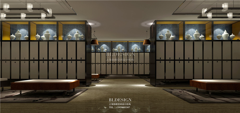 更衣區(qū)設(shè)計-新鄉(xiāng)中原健康溫泉度假酒店設(shè)計案例