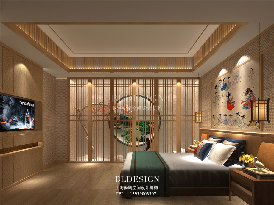 鄭州瀾亭湯泉汗蒸廣場客房設(shè)計效果圖