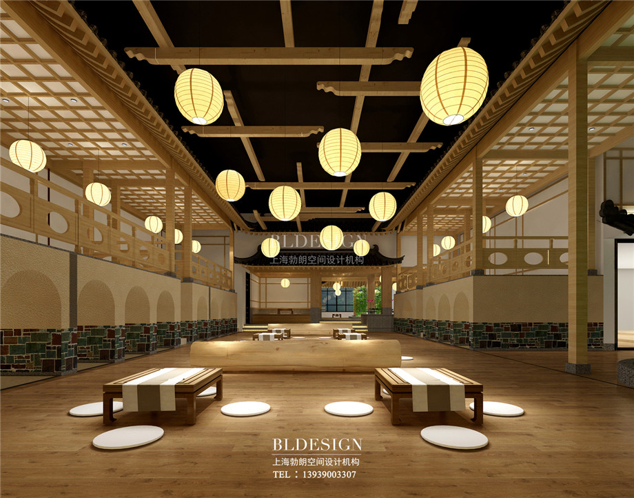 鄭州百樂湯沐浴汗蒸館休閑大廳設(shè)計案例效果圖