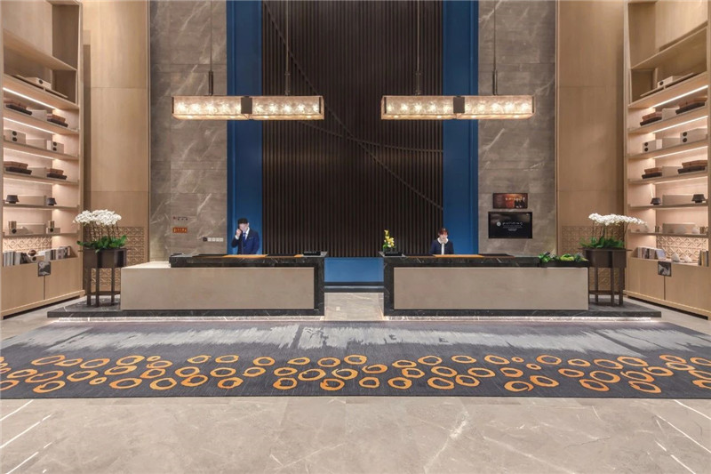 接待臺(tái)設(shè)計(jì)-現(xiàn)代新中式岳陽(yáng)鉑爾曼五星級(jí)酒店設(shè)計(jì)賞析