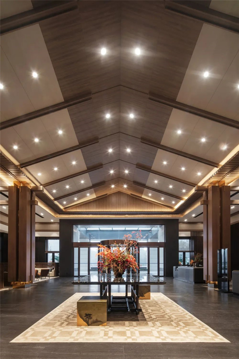 大堂設(shè)計-濰坊桂水逸扉新中式五星級酒店設(shè)計案例