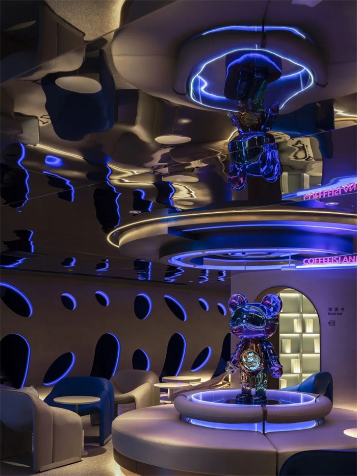 迎合年輕人的太空宇宙未來湯泉生活館設(shè)計案例