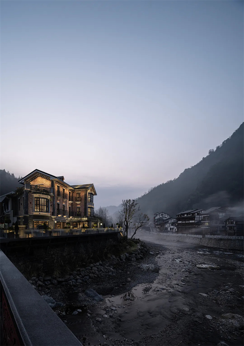 成都西嶺雪山下若見·汐中古風民宿設(shè)計方案