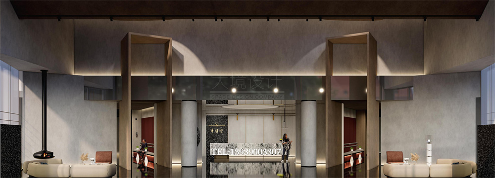太原華明灣洗浴酒店翻新改造設計案例-大堂設計