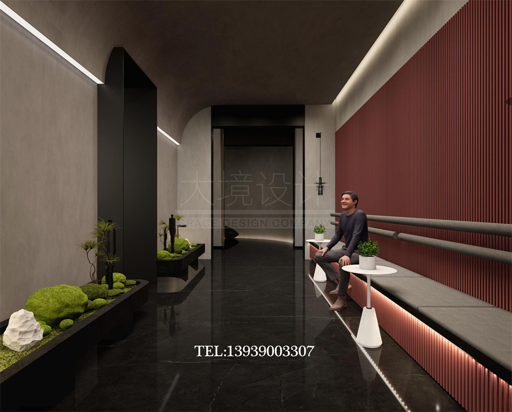 太原華明灣洗浴酒店翻新改造設計案例-走廊設計