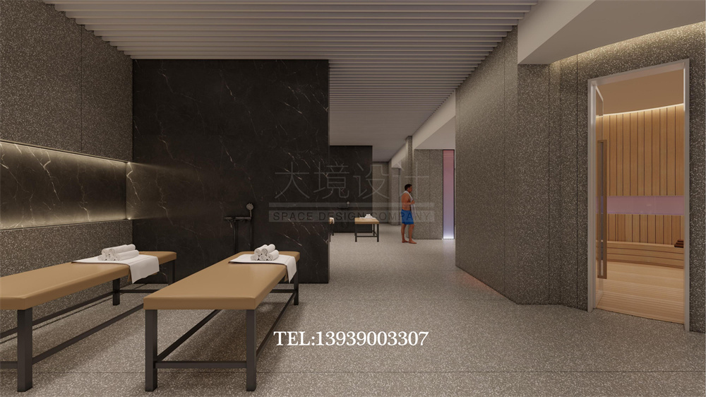 太原華明灣洗浴酒店翻新改造設計案例-搓背區(qū)設計